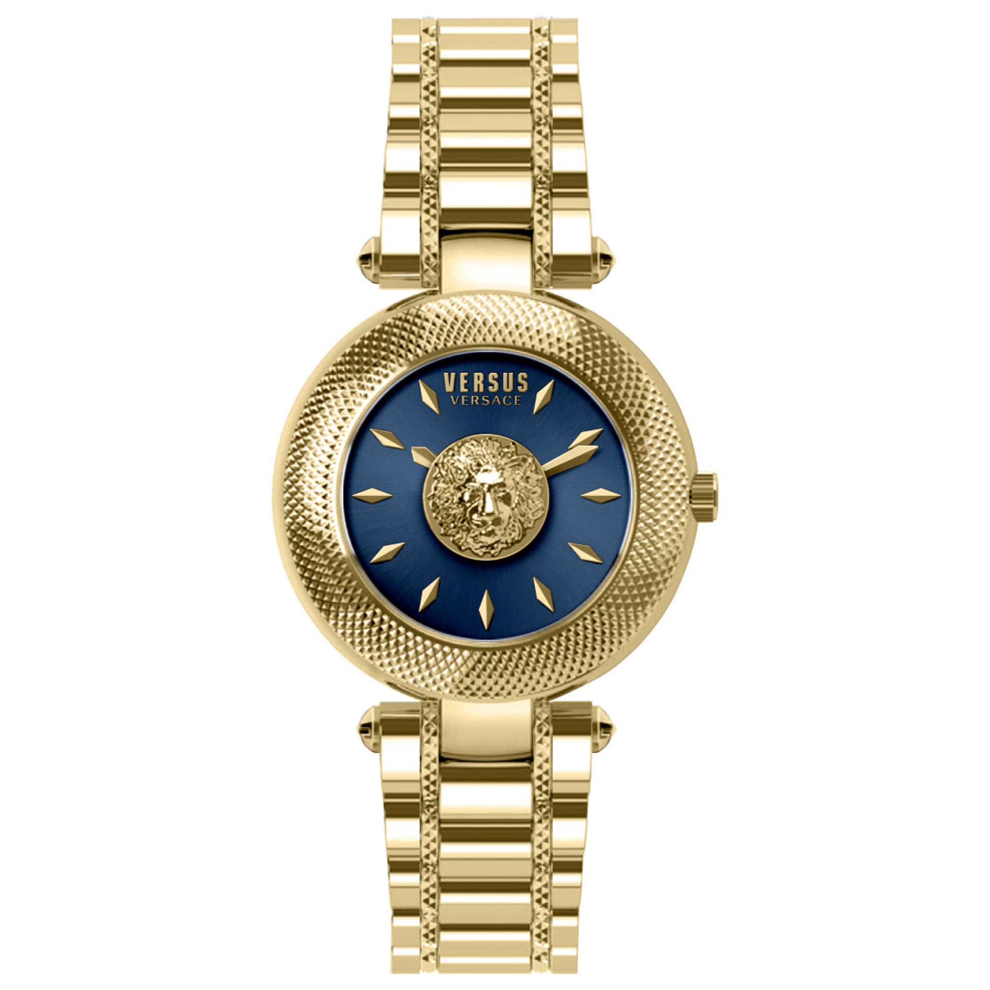Front view of Versus Versace Brick Lane Lion Women's Quartz Watch VSP215521