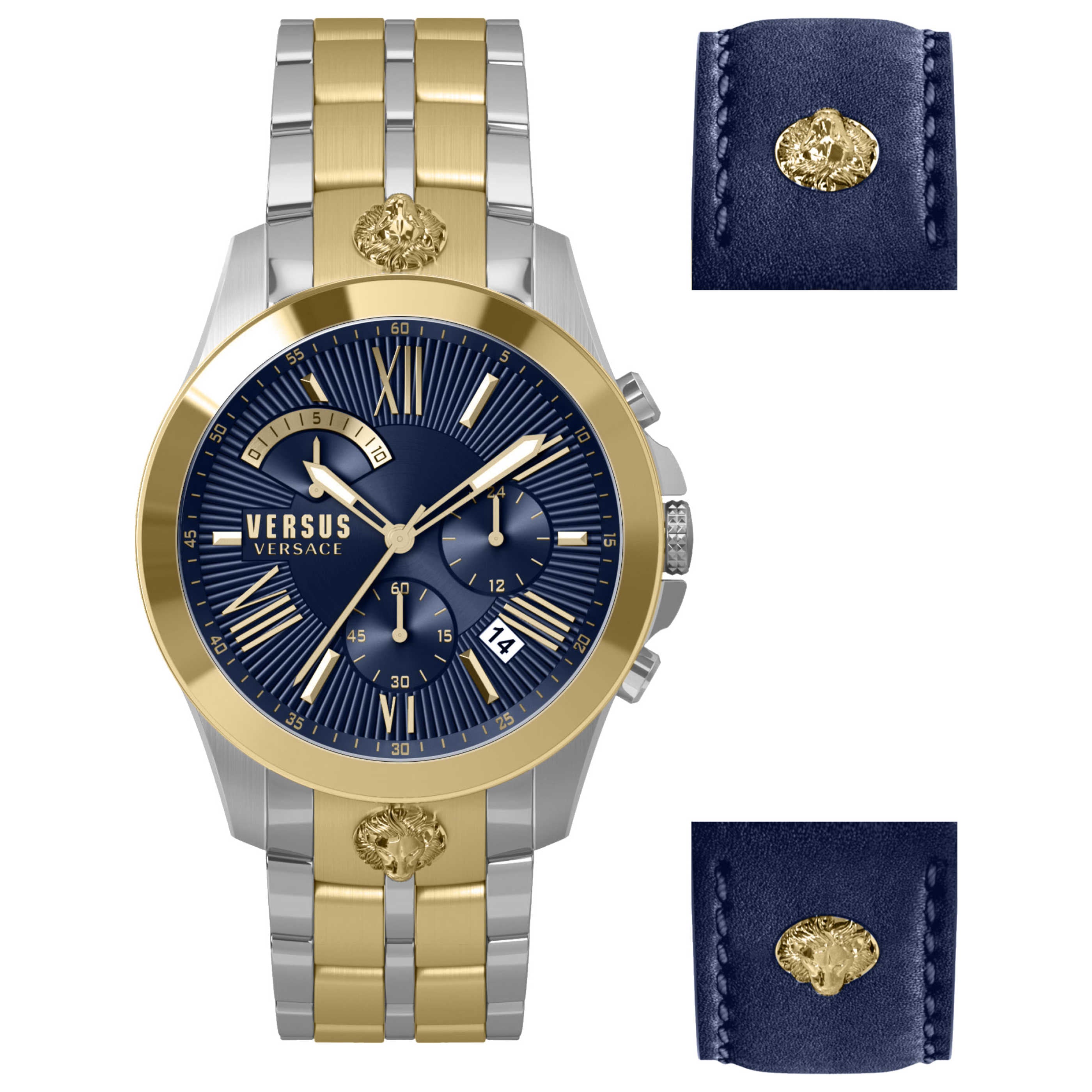 VERSUS VERSACE ライオンヘッド クリスタル ウォッチ 関税送料込 Versus Versace Brick Lane Lion Crystal Bracelet Watch, 36mm