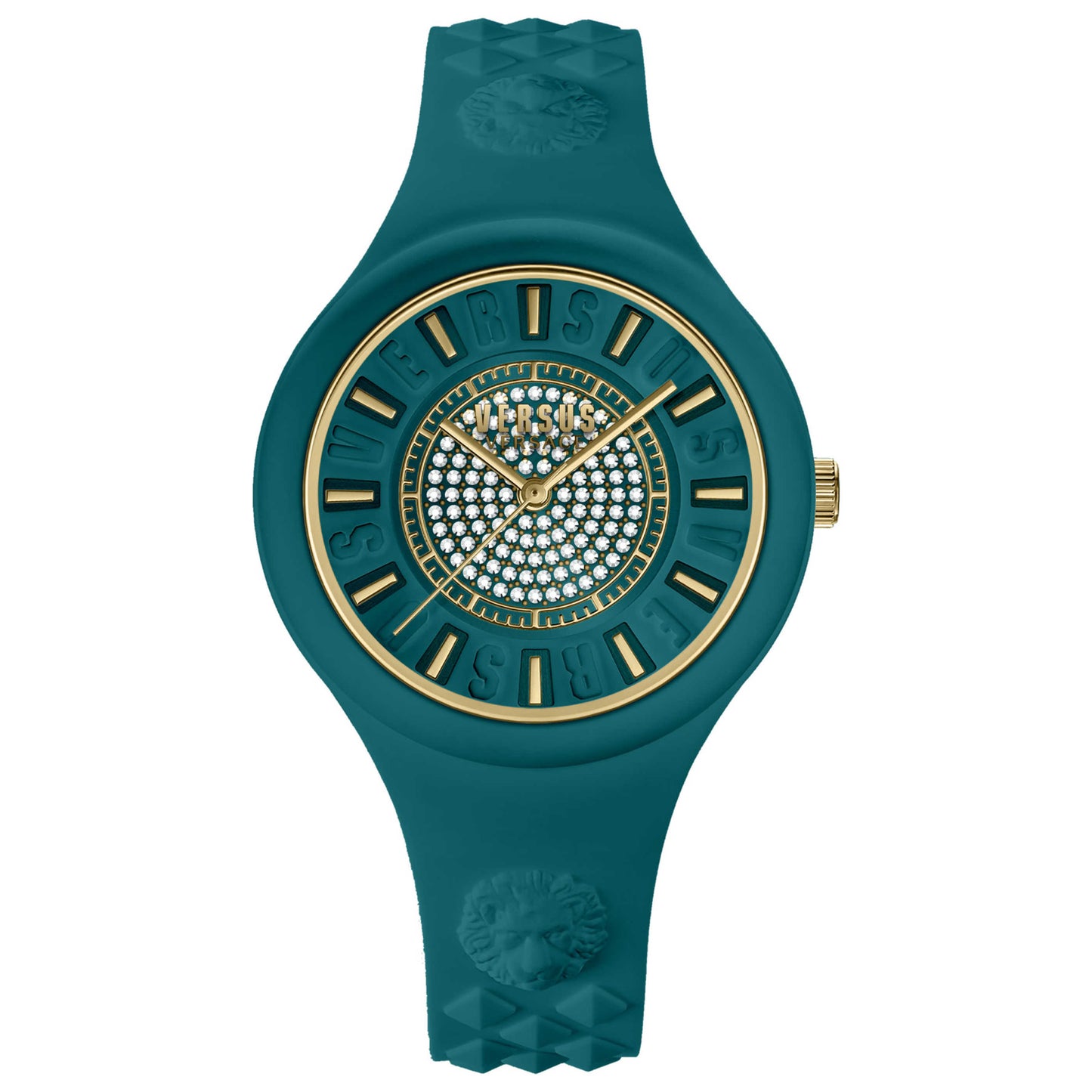 Front view of Versus Versace Fire Island Crystal Women's Quartz Watch VSPOQ1Y21