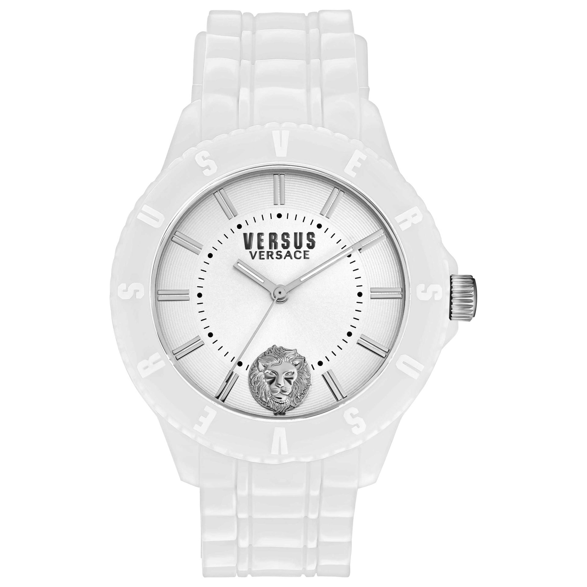 Front view of Versus Versace Tokyo Silicone Lion Men's Quartz Watch VSPOY6321