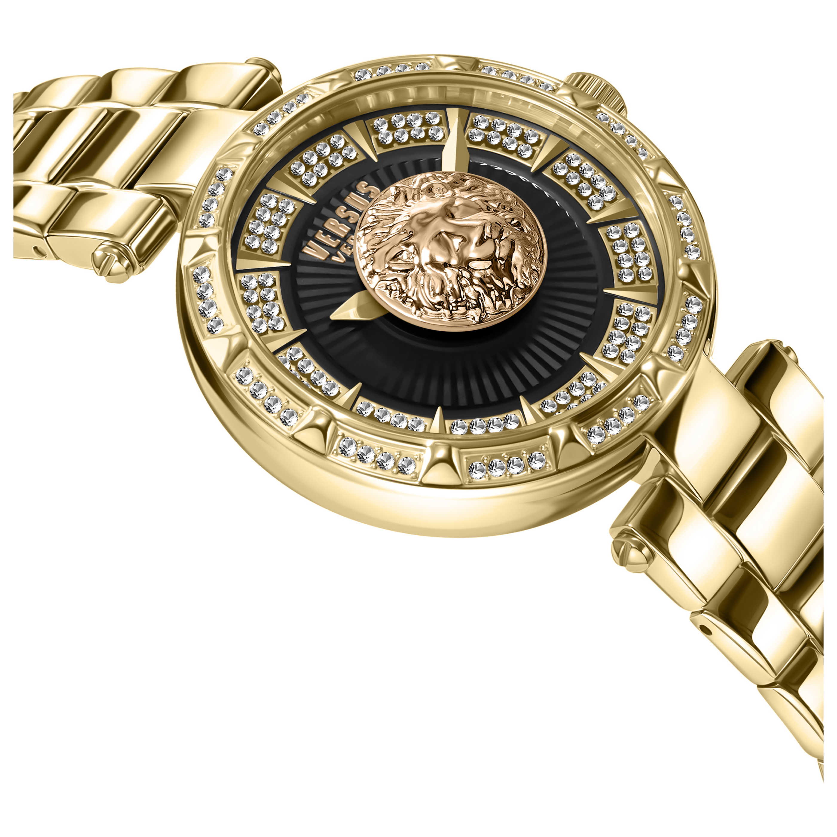VERSUS VERSACE ライオンヘッド クリスタル ウォッチ 関税送料込 VERSUS VERSACE ライオンヘッド クリスタル ウォッチ 関税送料込
