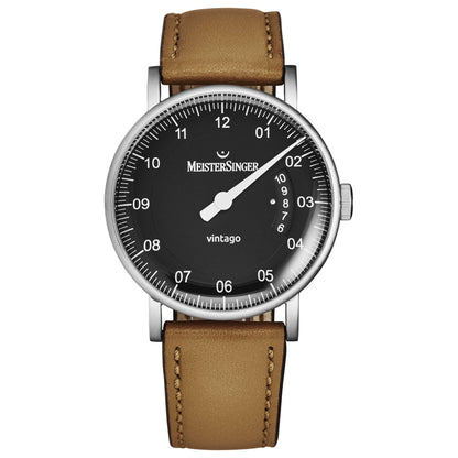 Front view of MeisterSinger Vintago Men's Automatic Watch VT908