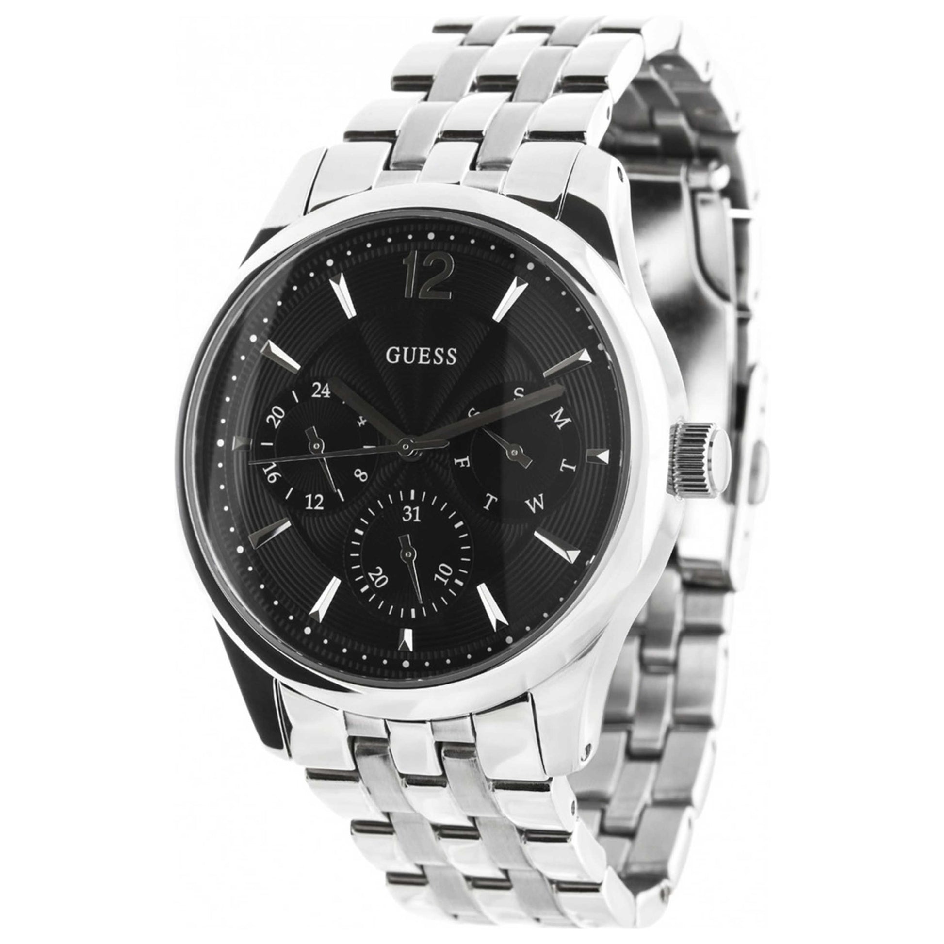 Front view of Guess Asset Men's Quartz Watch W0474G1