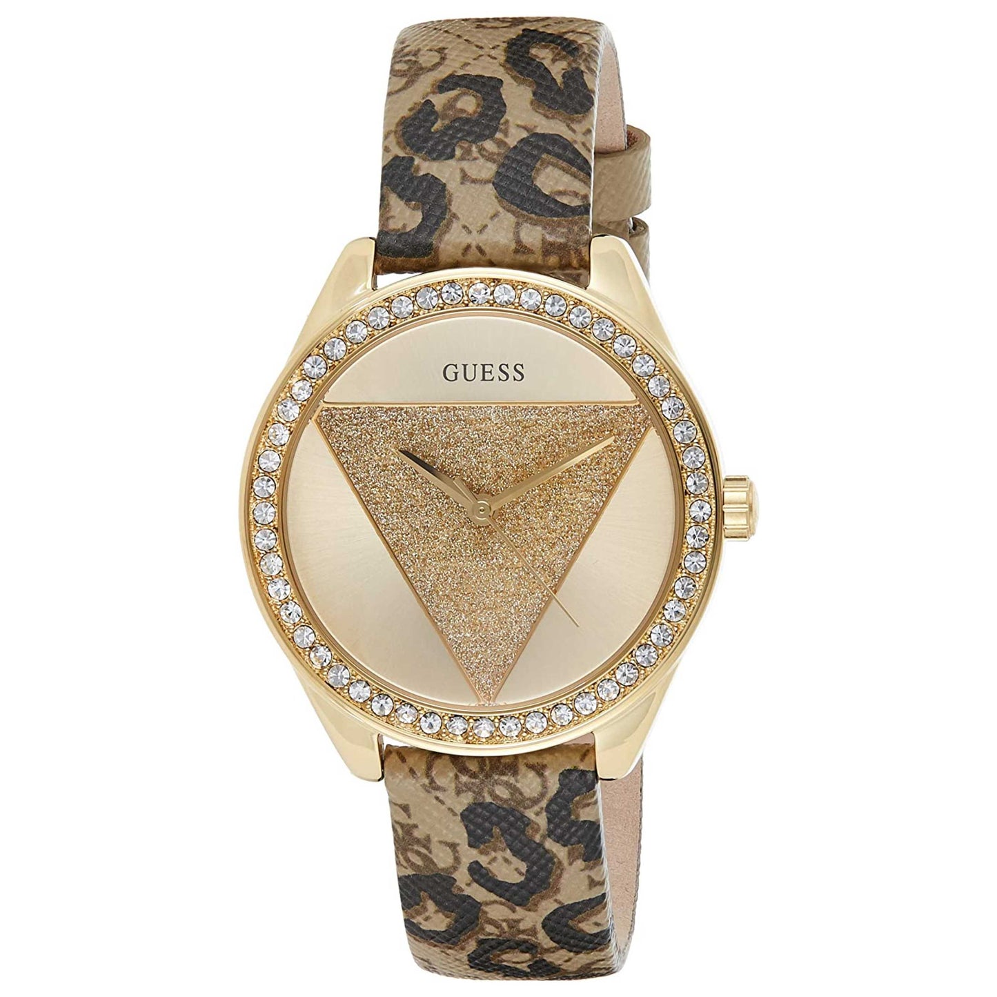 Front view of Guess Tri Glitz Women's Quartz Watch W0884L9