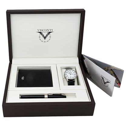 Front view of Visconti Antares Men's Swiss Quartz (Battery-Powered) Watch W099SET-110-29500