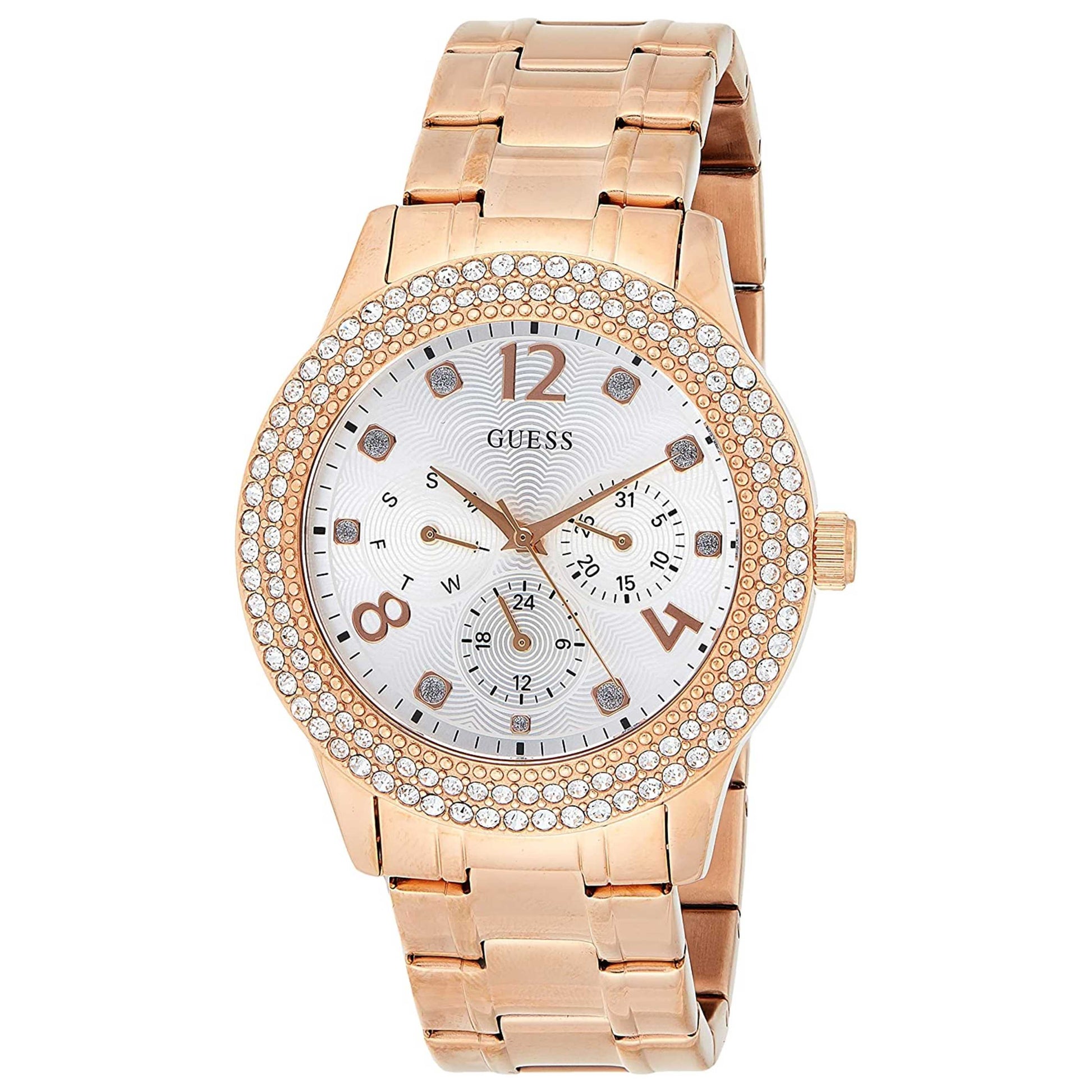 Front view of Guess Bedazzle Women's Quartz Watch W1097L3