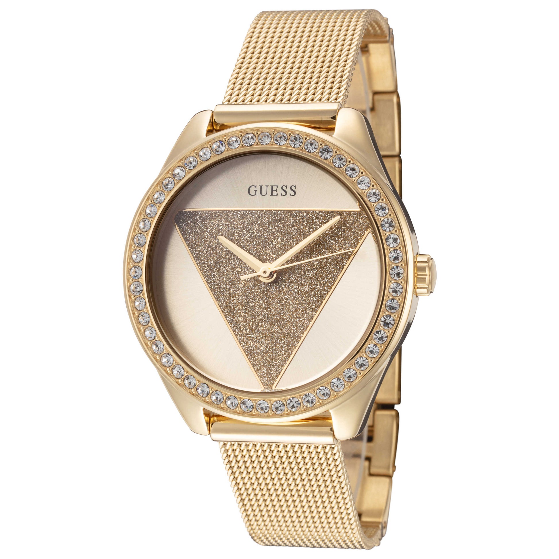 Front view of Guess Tri Glitz Women's Quartz Watch W1142L2