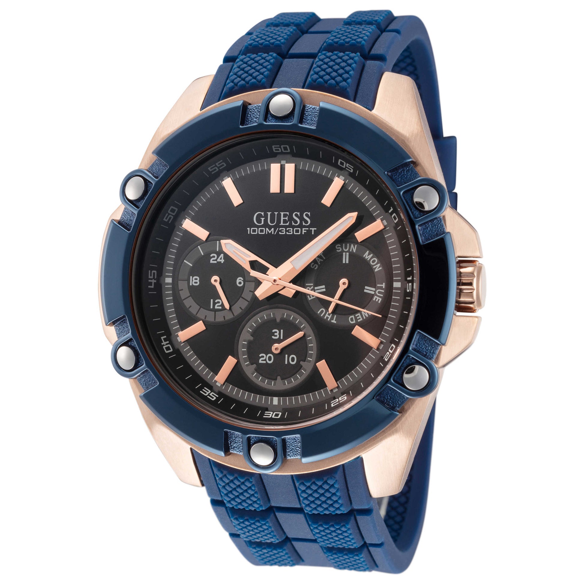Front view of Guess Bolt Men's Quartz Watch W1302G4