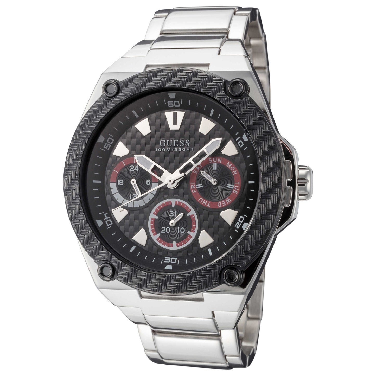 Front view of Guess Legacy Men's Quartz Watch W1305G1