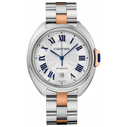 Front view of Cartier Cle De Cartier Men's Automatic Watch W2CL0002