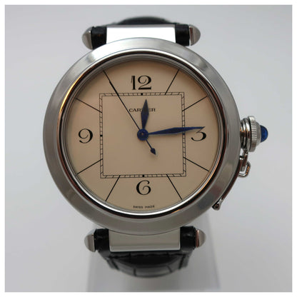 Front view of Cartier Pasha Men's Automatic Watch W3107255-SD0