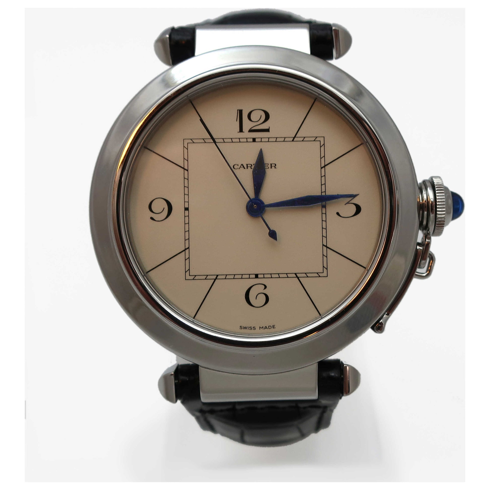 Front view of Cartier Pasha Men's Automatic Watch W3107255-SDV2