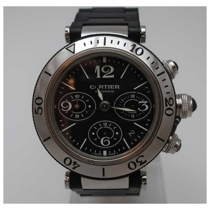 Front view of Cartier Pasha Men's Automatic Watch W31088U2-PO