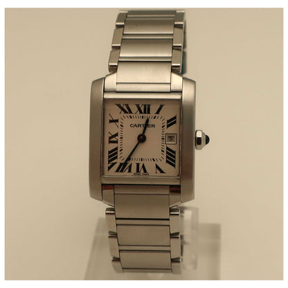 Front view of Cartier Tank Francaise Men's Swiss Quartz (Battery-Powered) Watch W51011Q3-PO