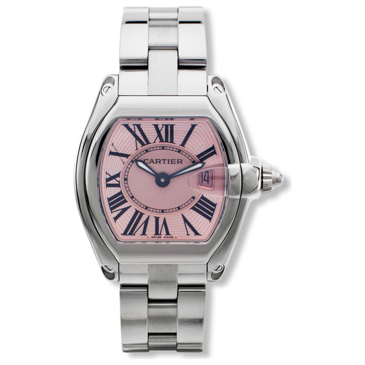 Front view of Cartier Roadster Women's Swiss Quartz (Battery-Powered) Watch W62017V3