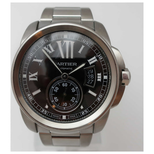 Front view of Cartier Calibre de Cartier Men's Automatic Watch W7100016-PO