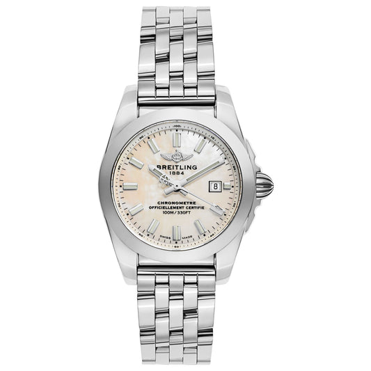 Front view of Breitling Galactic Women's Swiss Quartz (Battery-Powered) Certified Chronometer Watch W7234812-A784-792A
