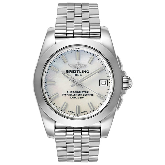 Front view of Breitling Galactic Women's Swiss Quartz (Battery-Powered) Certified Chronometer Watch W7433012-A779-376A