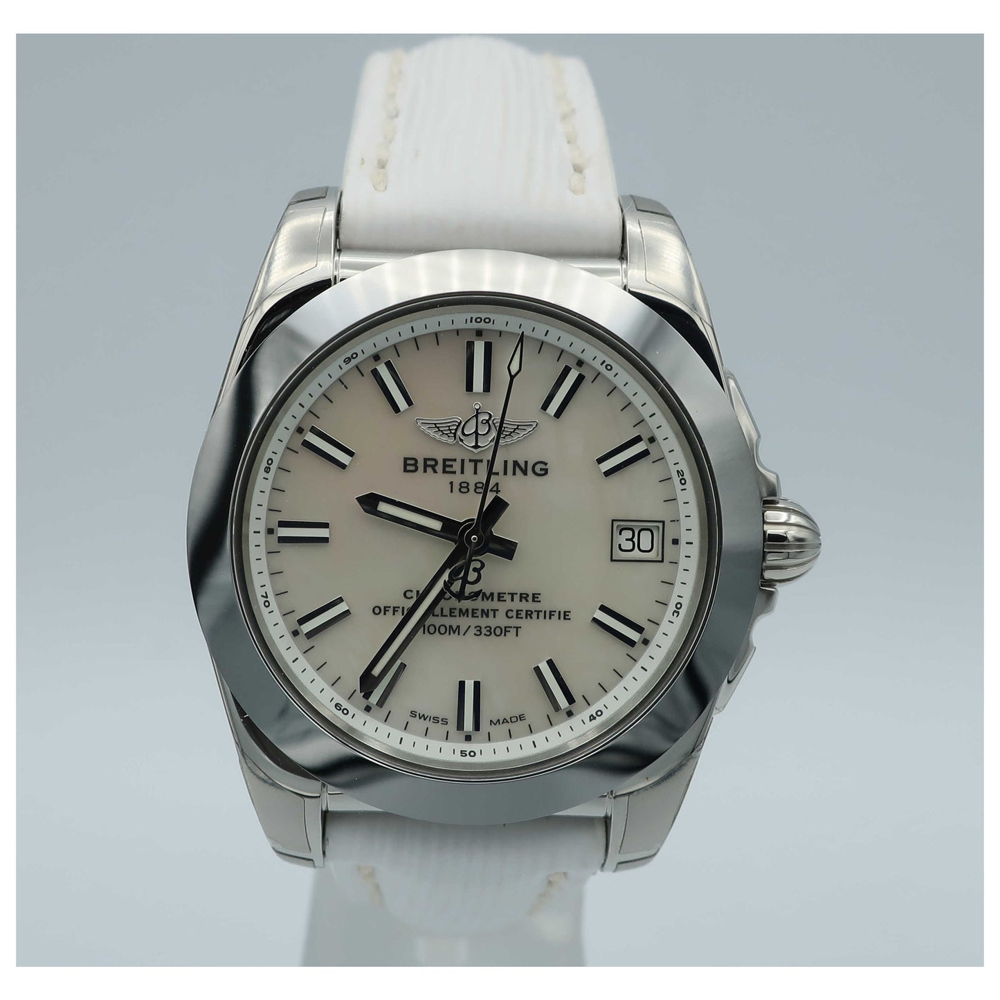 Front view of Breitling Galactic Women's Swiss Quartz (Battery-Powered) Certified Chronometer Watch W7433012-A779236X-SD