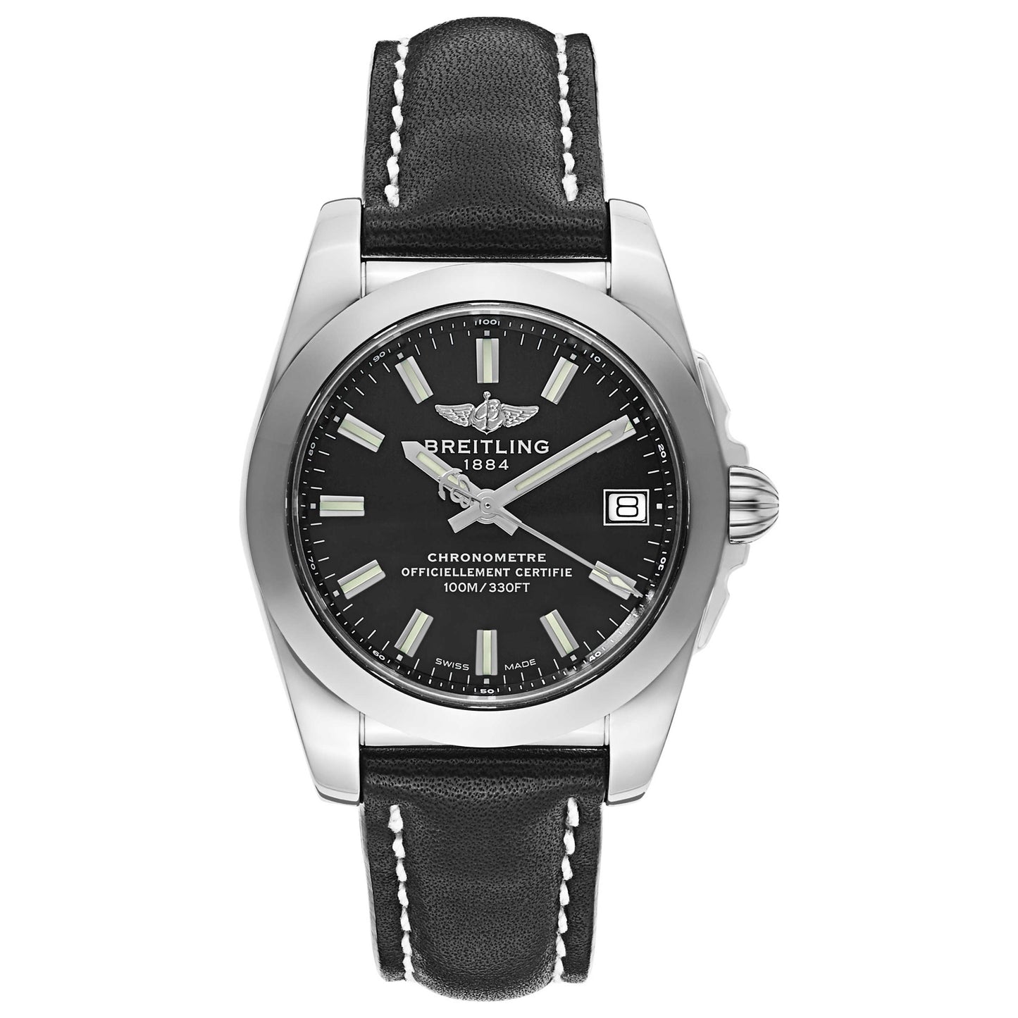 Front view of Breitling Galactic Women's Swiss Quartz (Battery-Powered) Certified Chronometer Watch W7433012-BE08-414X