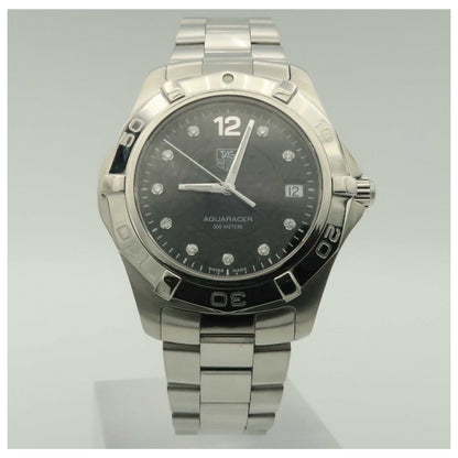Front view of Tag Heuer Aquaracer Men's Swiss Quartz (Battery-Powered) Watch WAF111C-BA0810-SDV