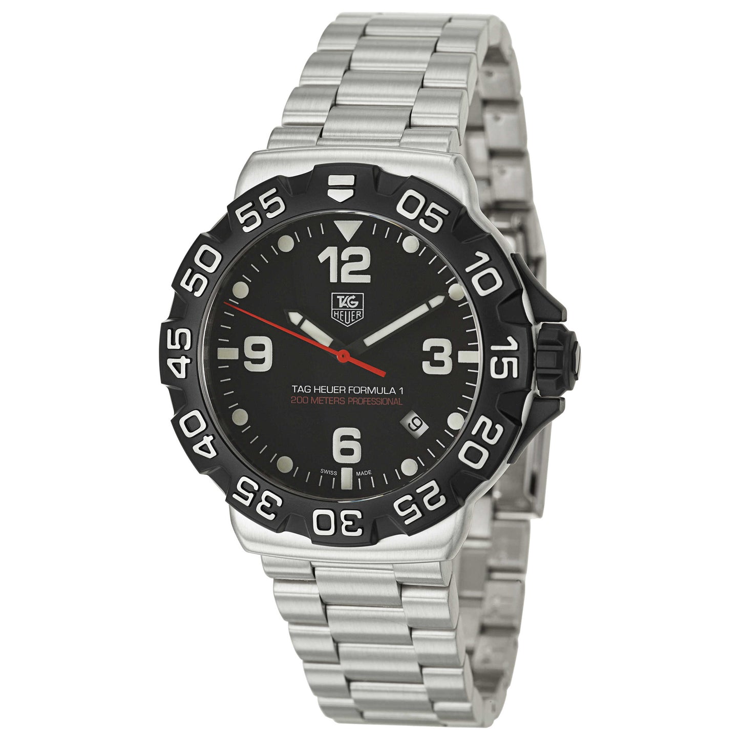 Front view of Tag Heuer Formula 1 Men's Swiss Quartz (Battery-Powered) Watch WAH1110-BA0858