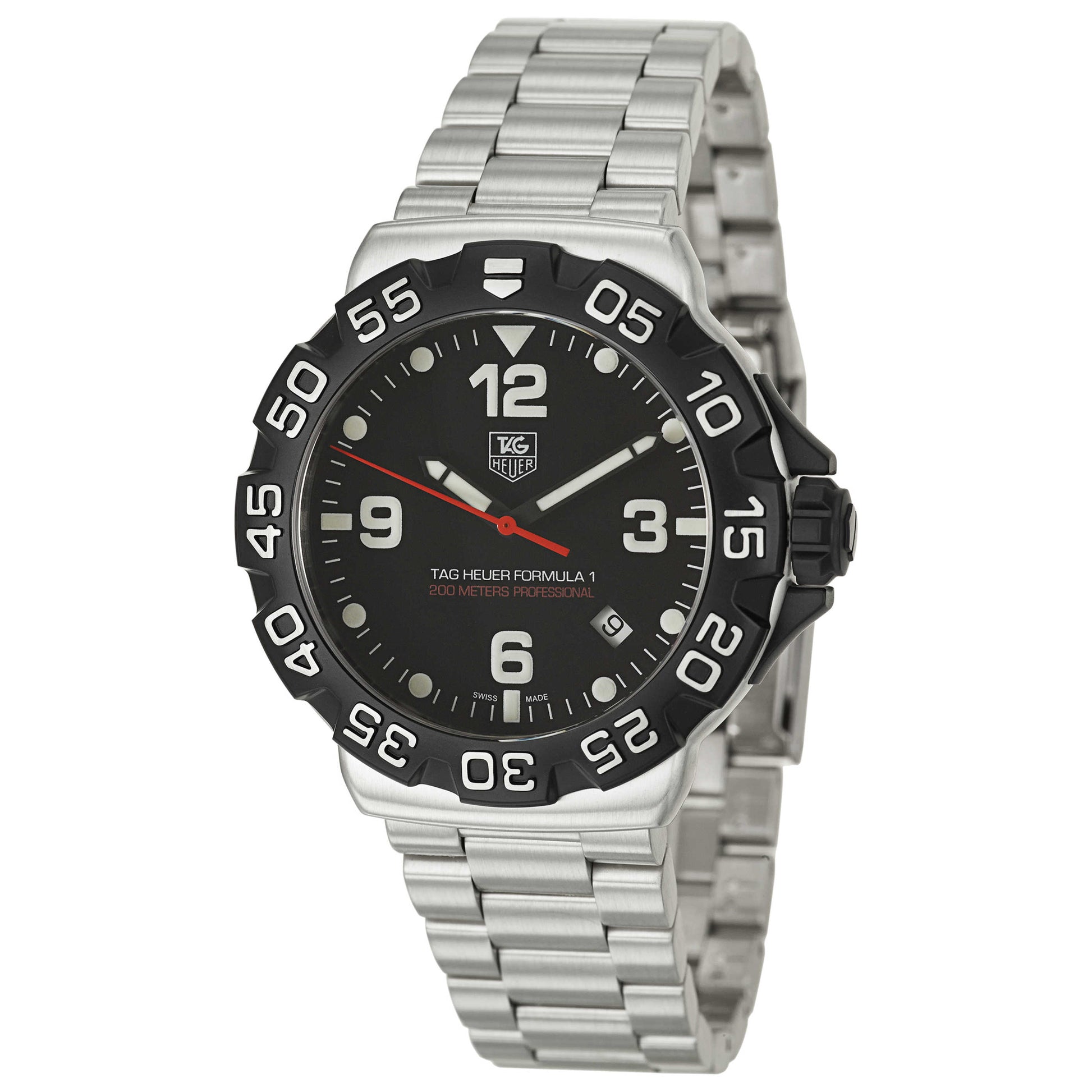 Front view of Tag Heuer Formula 1 Men's Swiss Quartz (Battery-Powered) Watch WAH1110-BA0858