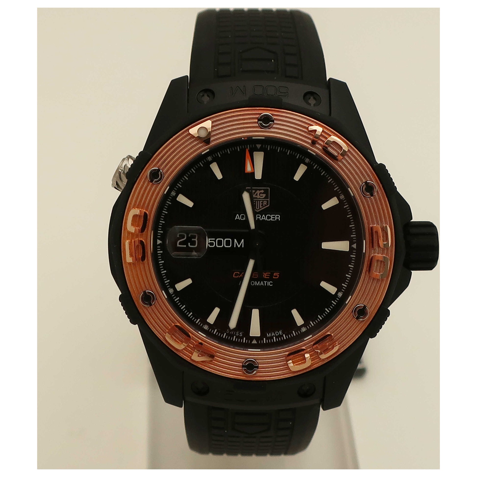 Front view of Tag Heuer Aquaracer Men's Automatic Watch WAJ2182-FT6015-SDP