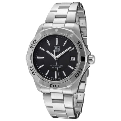 Front view of Tag Heuer Aquaracer Men's Swiss Quartz (Battery-Powered) Watch WAP1110-BA0831-SD