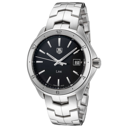 Front view of Tag Heuer Link Men's Swiss Quartz (Battery-Powered) Watch WAT1110-BA0950