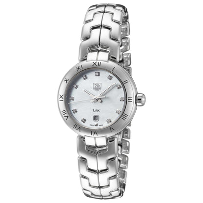 Front view of Tag Heuer Link Women's Swiss Quartz (Battery-Powered) Watch WAT1417-BA0954