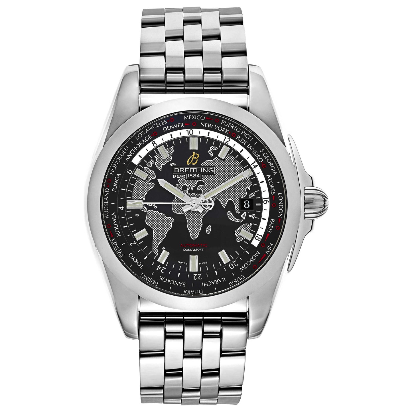 Front view of Breitling Galactic Men's Automatic Watch WB3510U4-BD94-375A