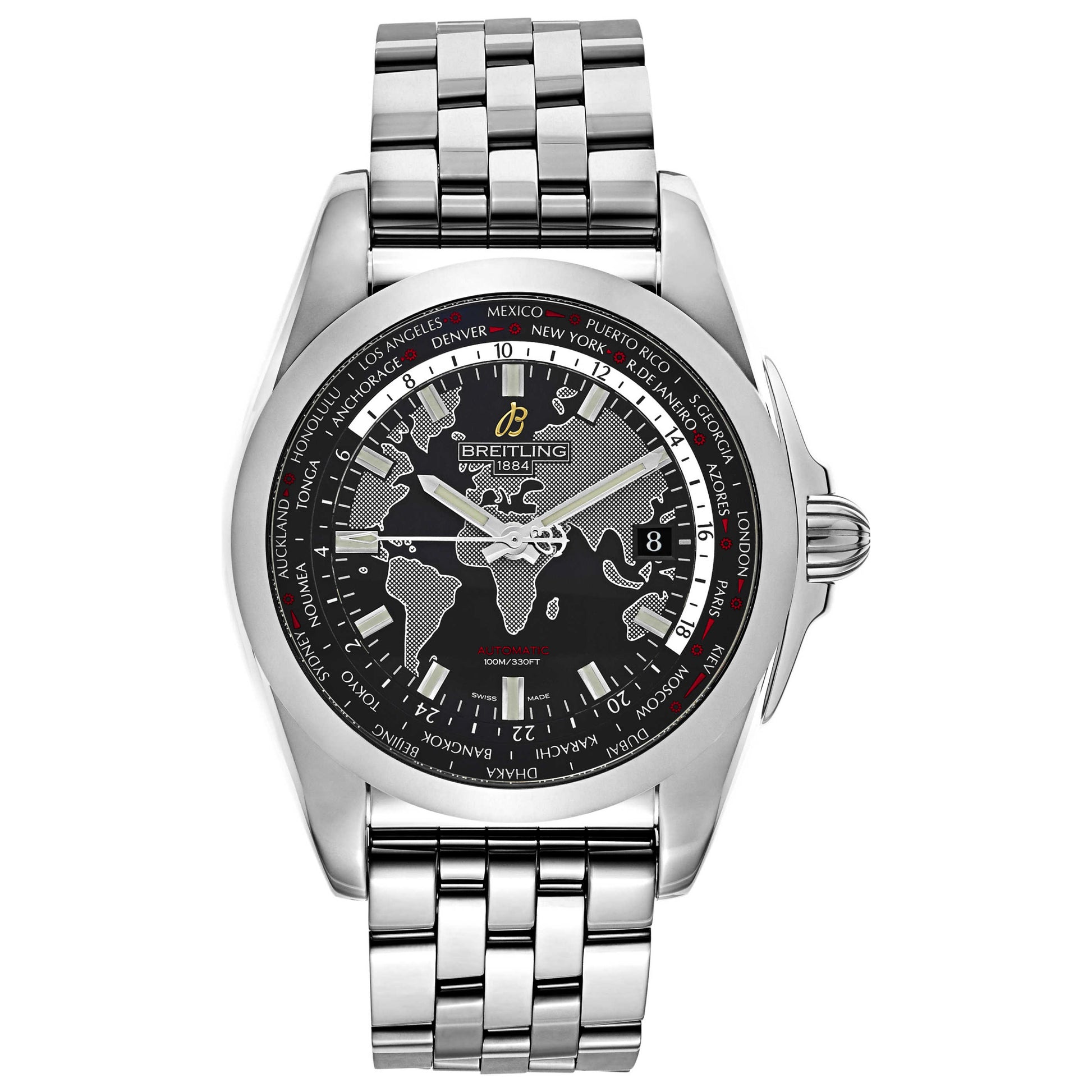 Front view of Breitling Galactic Men's Automatic Watch WB3510U4-BD94-375A