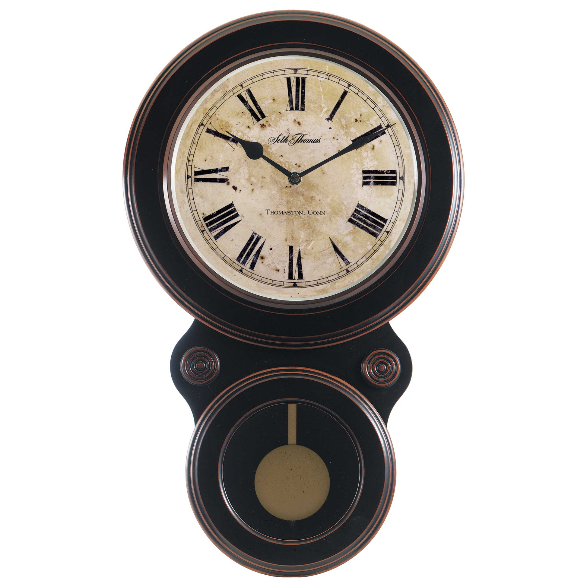 Front view of Seth Thomas Pendulum Wall Clock Clock WBL001409