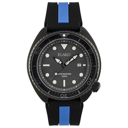 Front view of Egard Thin Blue Line Women's Automatic Watch WCH-5066-F0HC02-S