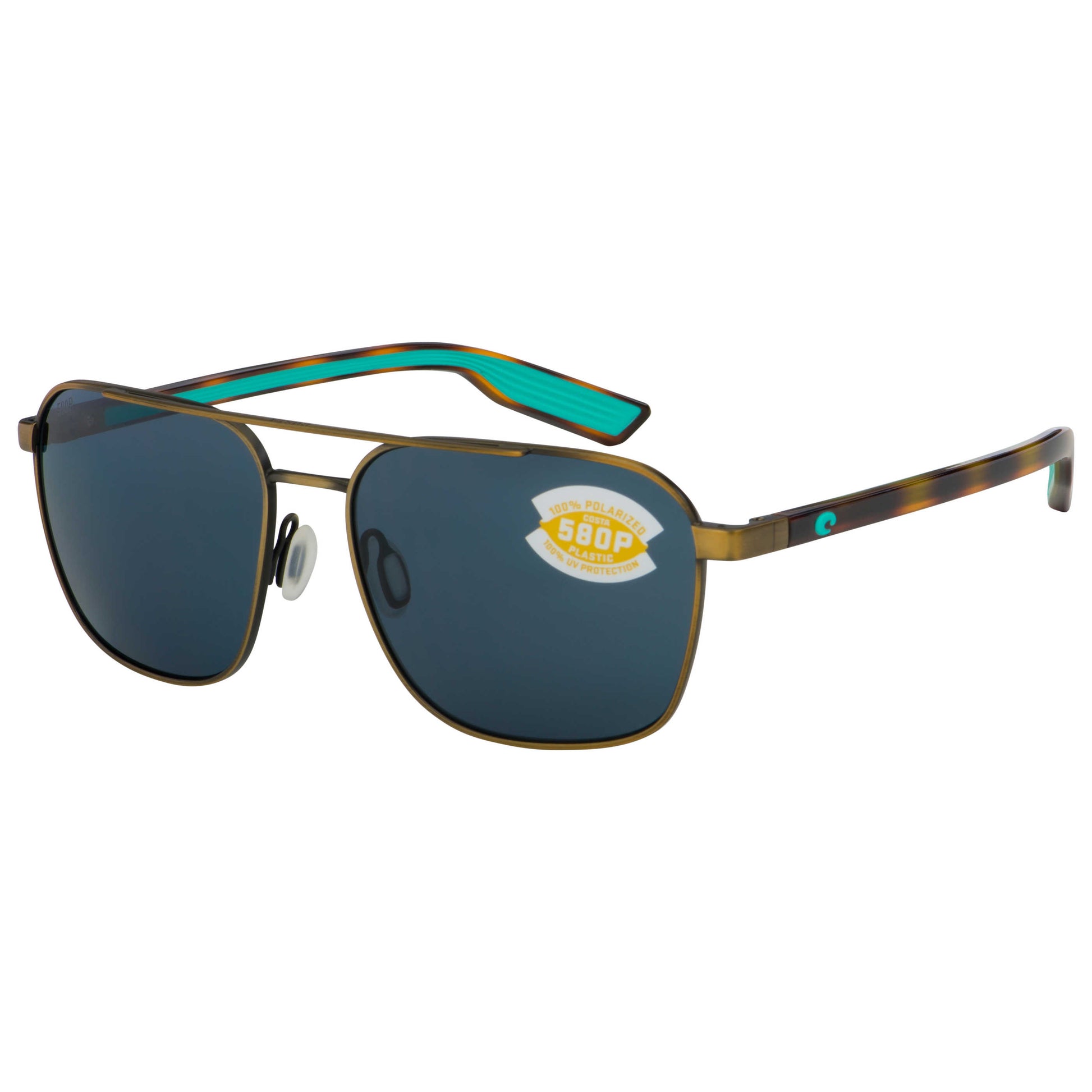 Front view of Costa del Mar Wader Unisex Sunglasses WDR-291-OGP