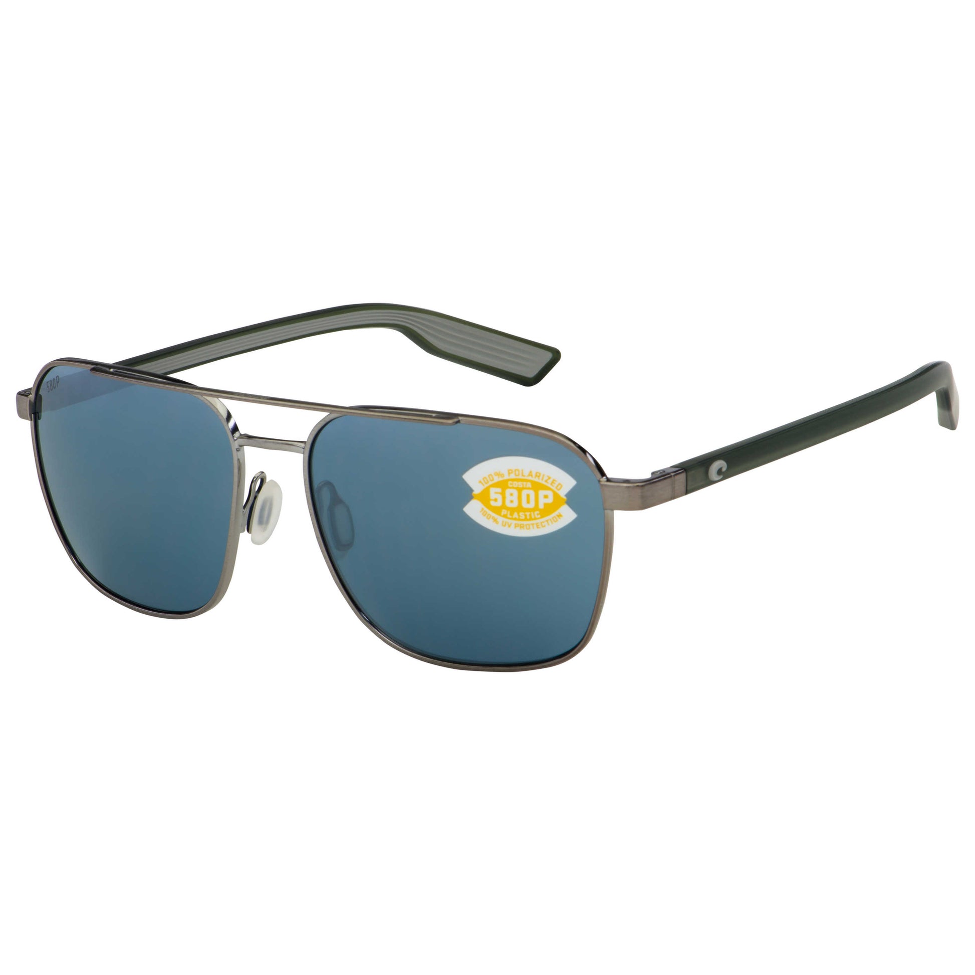 Front view of Costa del Mar Wader Men's Sunglasses WDR-294-OSGP