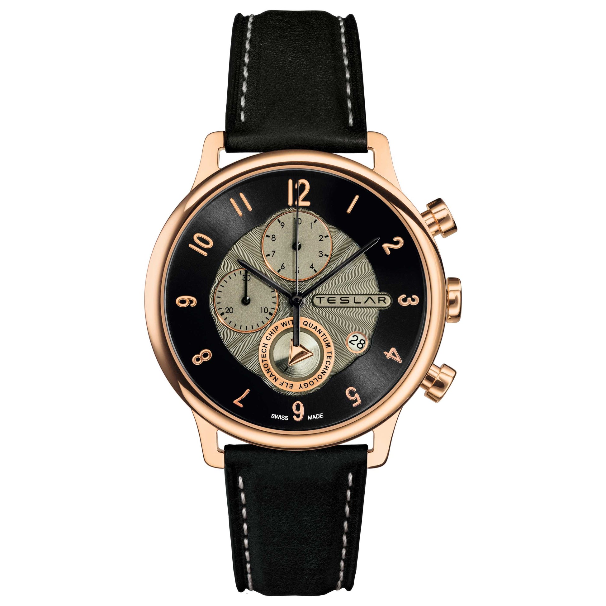 Front view of Teslar Re-Balance T-1 Chrono Men's Quartz Watch WTTO00319
