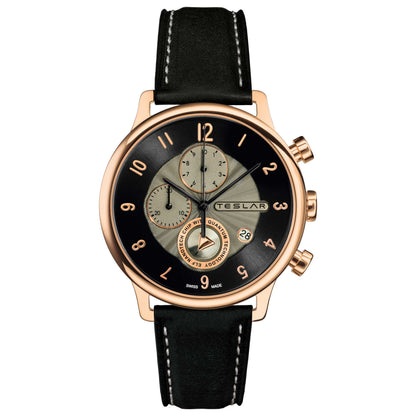 Front view of Teslar Re-Balance T-1 Chrono Men's Quartz Watch WTTO00319