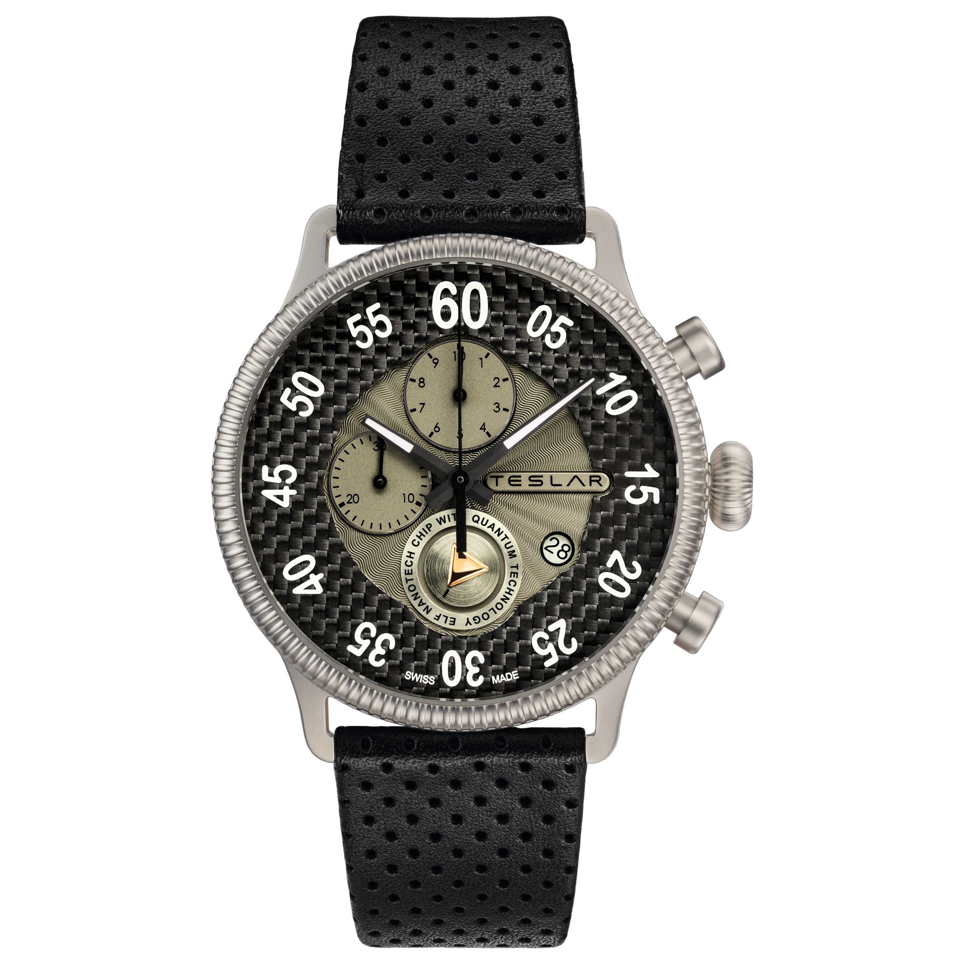 Front view of Teslar Re-Balance T-1 Chrono Sport Men's Quartz Watch WTTP00319