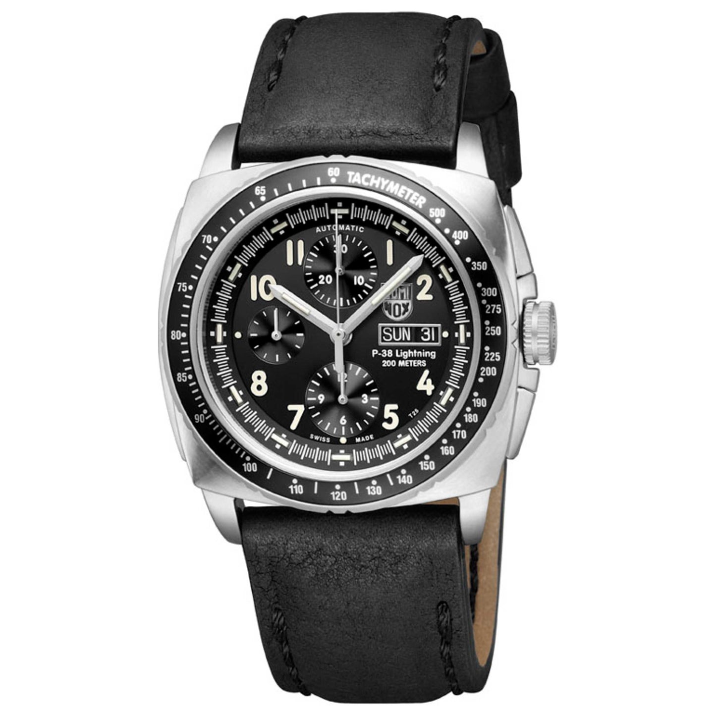 Front view of Luminox P-38 Air Lightning Men's Automatic Watch XA-9461