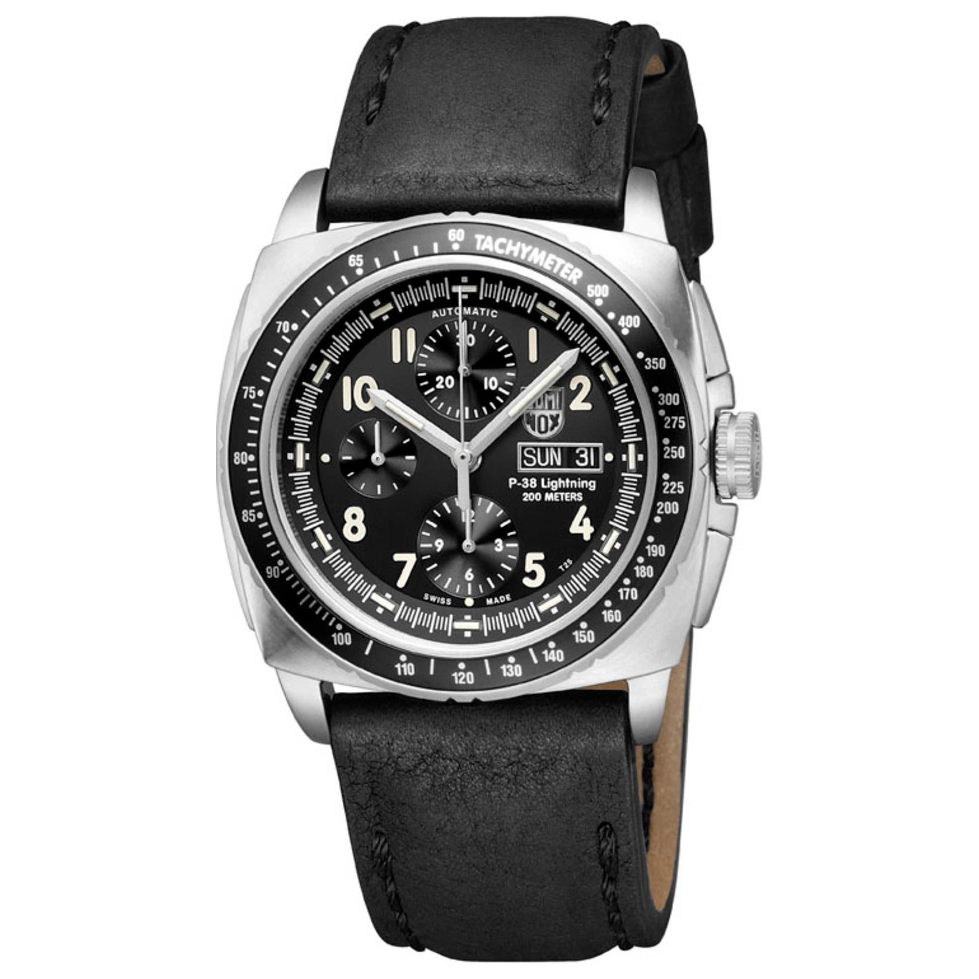 Front view of Luminox P-38 Air Lightning Men's Automatic Watch XA-9461