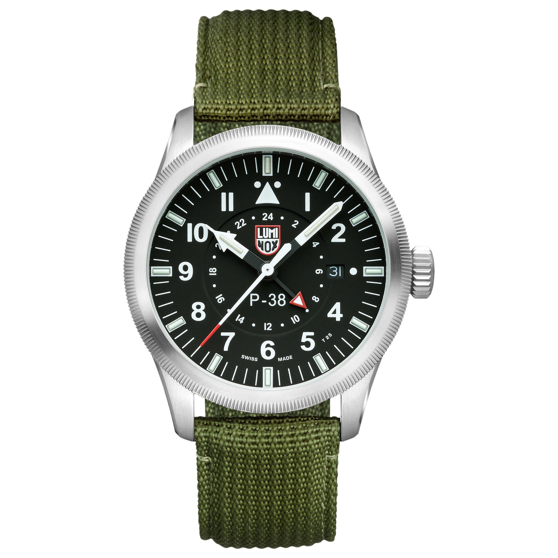 Front view of Luminox P-38 Lightning Men's Quartz Watch XA.IE21