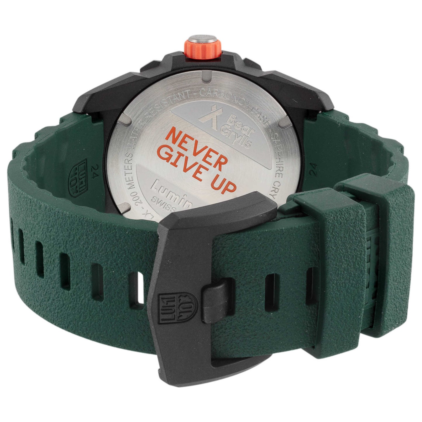 Back view of Luminox Bear Grylls Mountain Men's Quartz Watch XB.3735