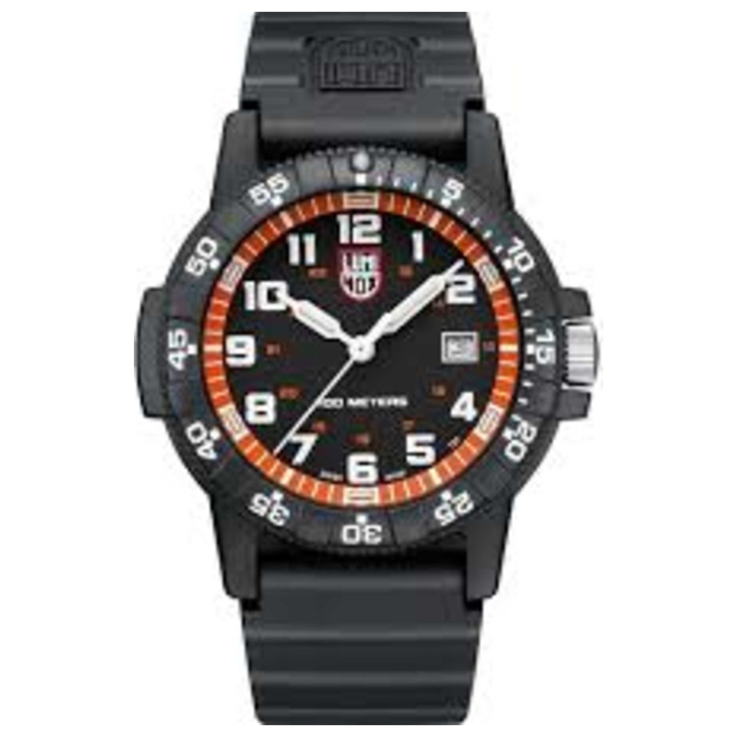 Front view of Luminox Leatherback Sea Turtle Men's Quartz Watch XS.0329.1