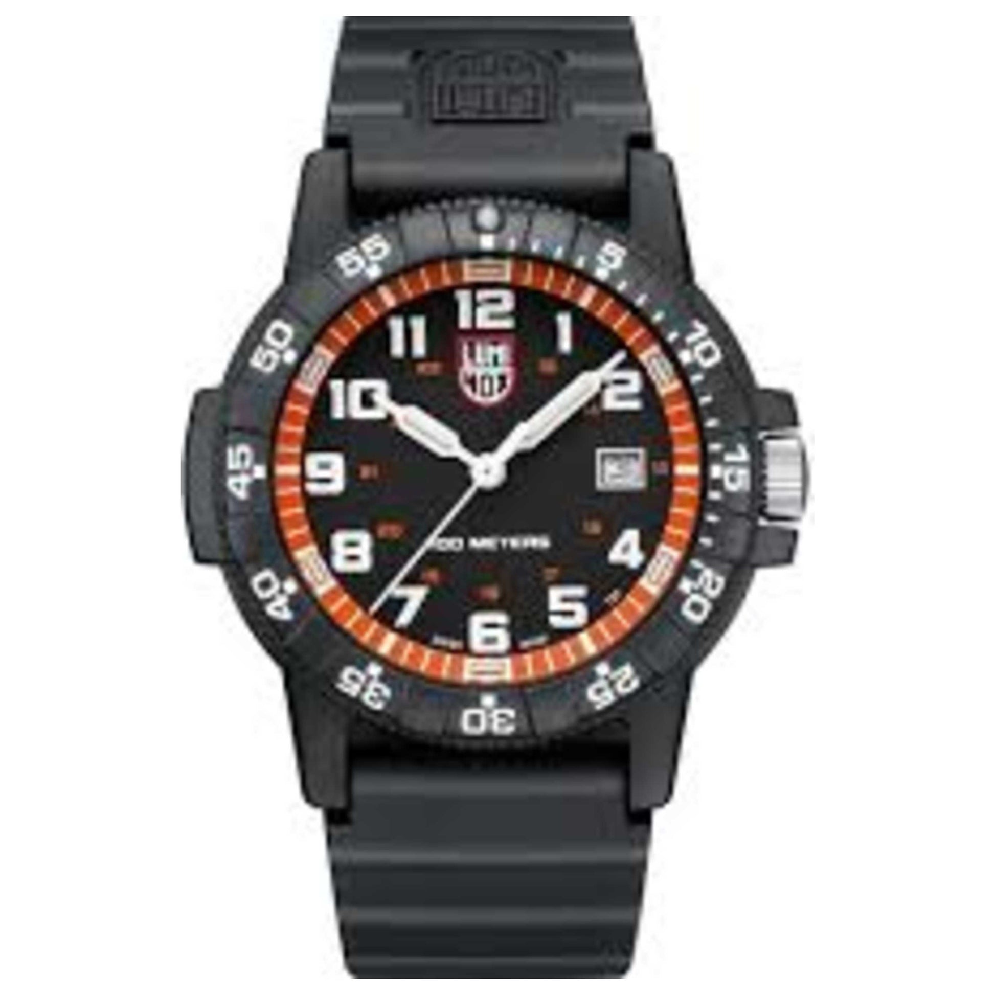 Front view of Luminox Leatherback Sea Turtle Men's Quartz Watch XS.0329.1