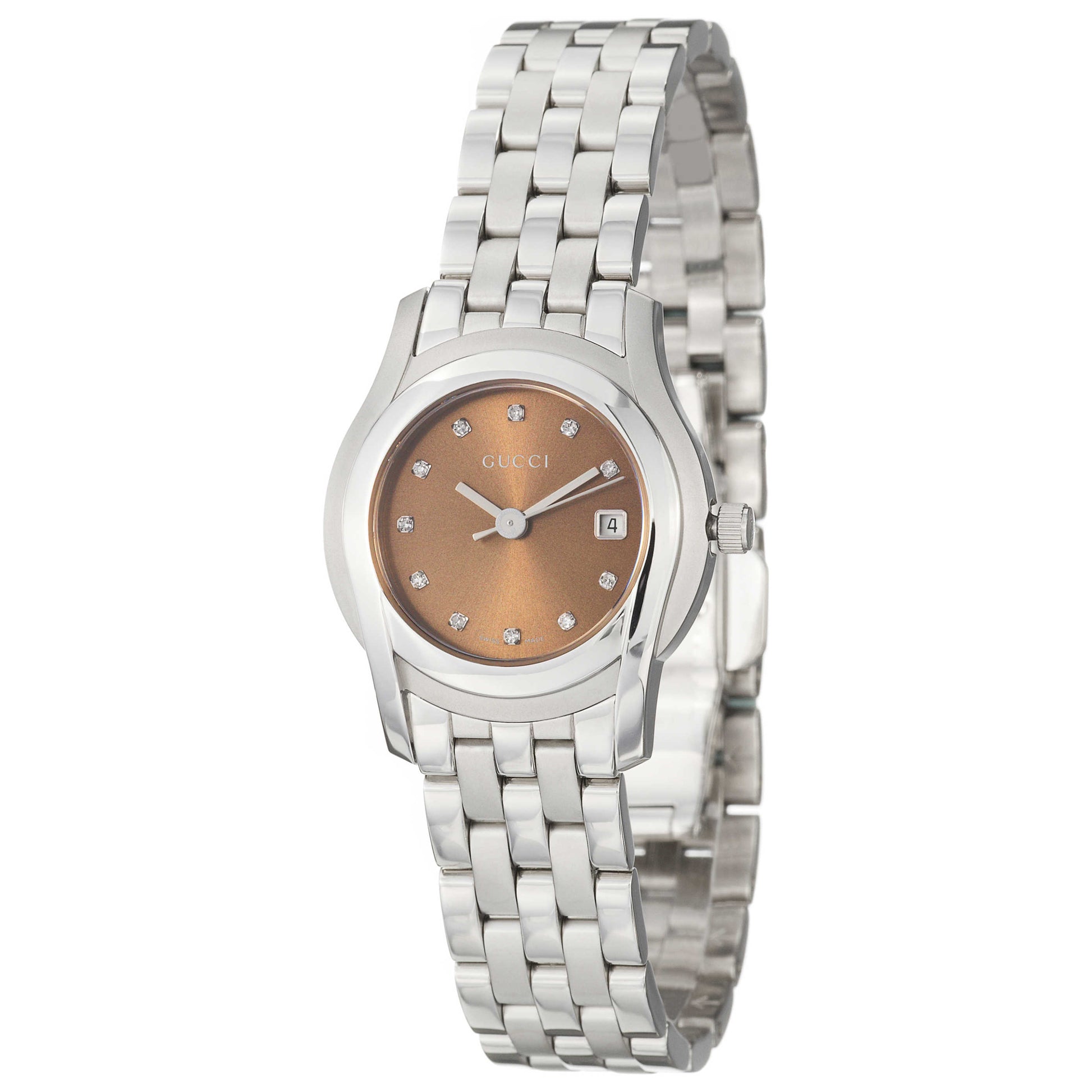 Front view of Gucci 5500 Women's Swiss Quartz (Battery-Powered) Watch YA055523