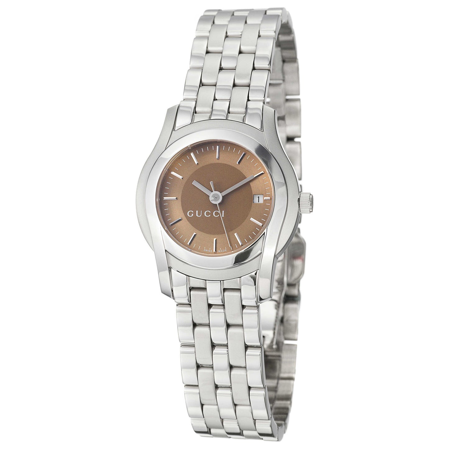 Front view of Gucci 5500 Women's Swiss Quartz (Battery-Powered) Watch YA055524