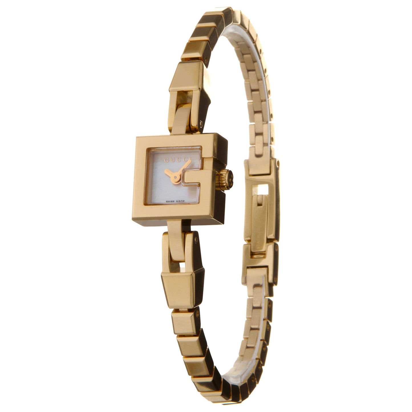 Front view of Gucci 102 Women's Swiss Quartz (Battery-Powered) Watch YA102587
