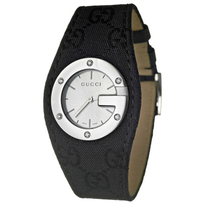 Front view of Gucci 104 Women's Swiss Quartz (Battery-Powered) Watch YA104519